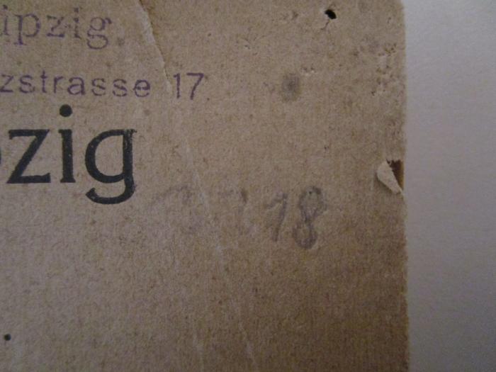  Erstes Kirchenkonzert in der Thomaskirche : Mittwoch, den 16. November 1910, abends 7 1/2 Uhr; Zum ersten Male: Belsazar; Oratorium in 3 Akten; Text und Programmbuch (1910);- (unbekannt), Von Hand: Nummer; '3218'. 