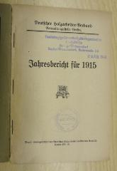 SA 1543 : Jahresbericht der Verwaltungsstelle Berlin des Deutschen Holzarbeiterverbandes. (1915)