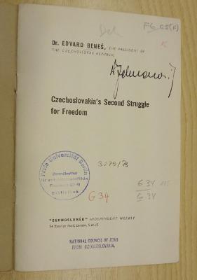 G 34 105 : Czechoslovakia's second struggle for freedom (1941)
