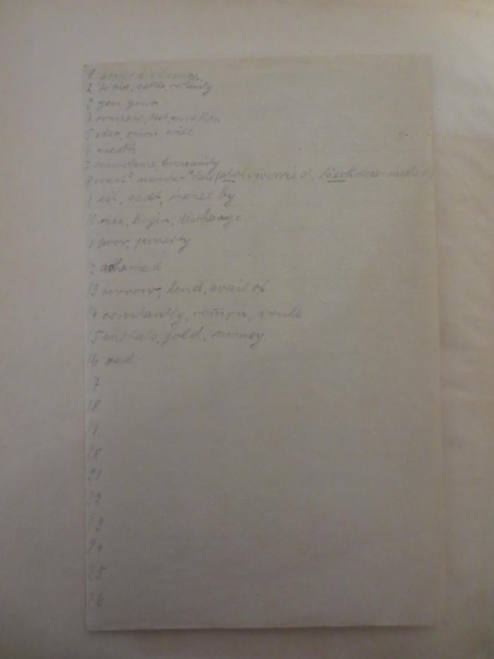  An analytical Chinese-English dictionary (1915);- (unbekannt), Papier: Ortsangabe, Notiz; 'Kamerun
Ausfuhr 1913
[...]'. 