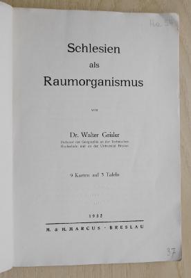 Ba 476 : Schlesien als Raumorganismus (1932)