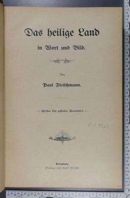 E 1 FLEI : Das heilige Land in Wort und Bild  ([1904])