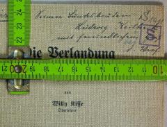 - ( Kisse, Willy Hermann;Keilheck, Ludwig), Von Hand: Widmung; 'Seinen Bundsbruder
Ludwig Keilhack
mit freundlichem Gruß
d. Verf.'. 