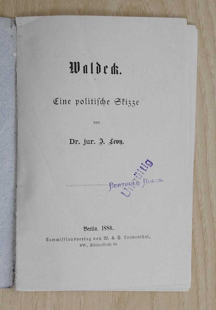 Bp 130 : Waldeck : eine politische Skizze (1880)