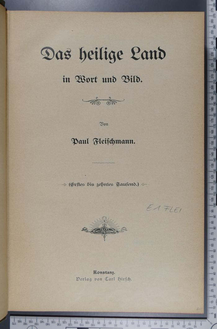 E 1 FLEI : Das heilige Land in Wort und Bild  ([1904])