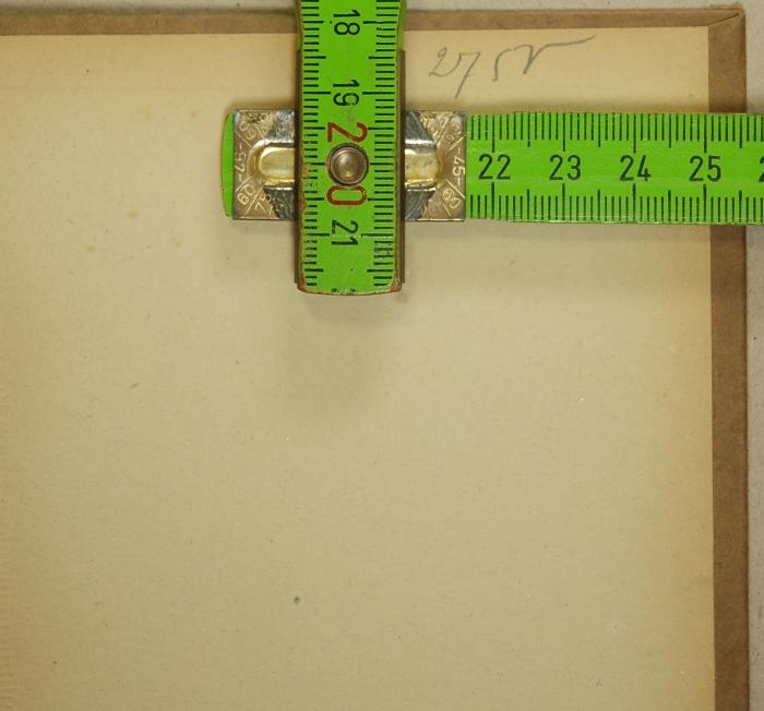 -, Von Hand: ; '275V'