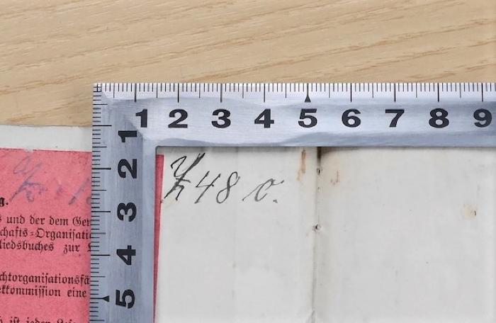 SA 1310-4 : Vierter Bericht des Arbeiter=Sekretariats und des Gewerkschafts=Kartells Königsberg i. Pr. Erstattet für das Geschäftsjahr 1910. (1910);-, Von Hand: Signatur; 'K 480.'
