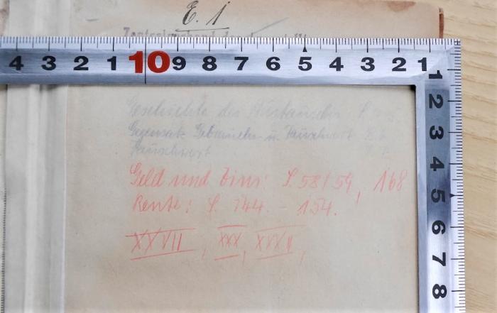 SH 1509 : Das Elend der Philosophie : Antwort auf Proudhon's "Philosophie des Elends". (1921);-, Von Hand: Annotation; '[Notiz:] Geschichte des Historischen ... Gegensatz ... u. Tauschwert ...
Geld und Zins: [...]'