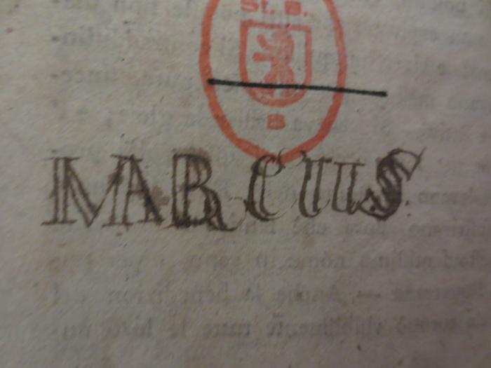  Il Nuovo Robinson : per servir di divertimento, ed istruzione della gioventù (1787);- (Guhrauer, Marcus Beer), Von Hand: Name; 'MARCUS'. 