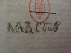 - (Guhrauer, Marcus Beer), Von Hand: Name; 'MARCUS'. 