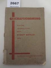  Geschäftsordnung für die Verwaltung der Stadt Berlin (GO) (1930)