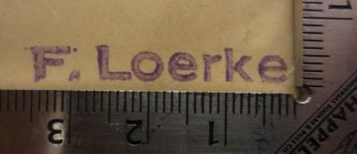  Geschäftsordnung für die Verwaltung der Stadt Berlin (GO) (1930);- (Loerke, F.), Stempel: Name; 'F. Loerke'.  (Prototyp)
