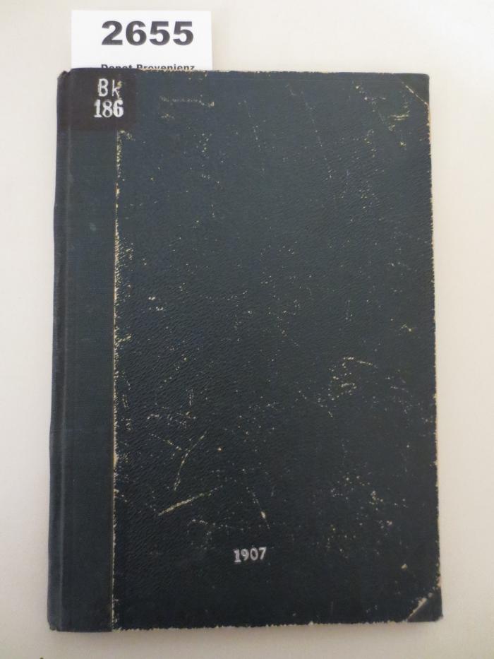 Bk 186 3. Ex.: Der Grunewald bei Berlin : seine Geologie, Flora und Fauna. Mit einem Anhang: Kultureinflüsse auf Sumpf und Moor (1907)
