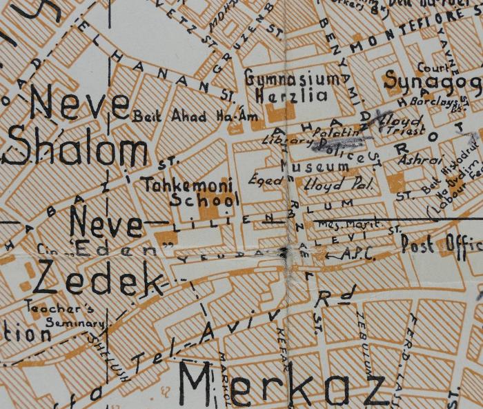 -, Von Hand: Zeichen; '[Markierung auf Stadtplan]'