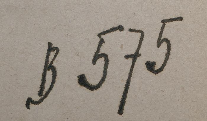 - (Israelitische Kultusgemeinde Leipnik), Von Hand: Signatur; 'B 575'. 