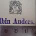 - (Anders, Albin), Stempel: Name; 'Albin Anders.'.  (Prototyp)