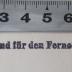 - (Verband für den Fernen Osten E.V.), Stempel: Name; 'Verband für den Fernen Osten E.V.'.  (Prototyp)