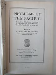 C 810 :  Problems of the Pacific : Proceedings of the 2nd conference of the Inst. of Pacific Relations, Honolulu, Hawaii, July 15 to 29, 1927 (1928)