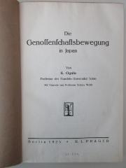 Cc 67 : Die Genossenschaftsbewegung in Japan (1925)