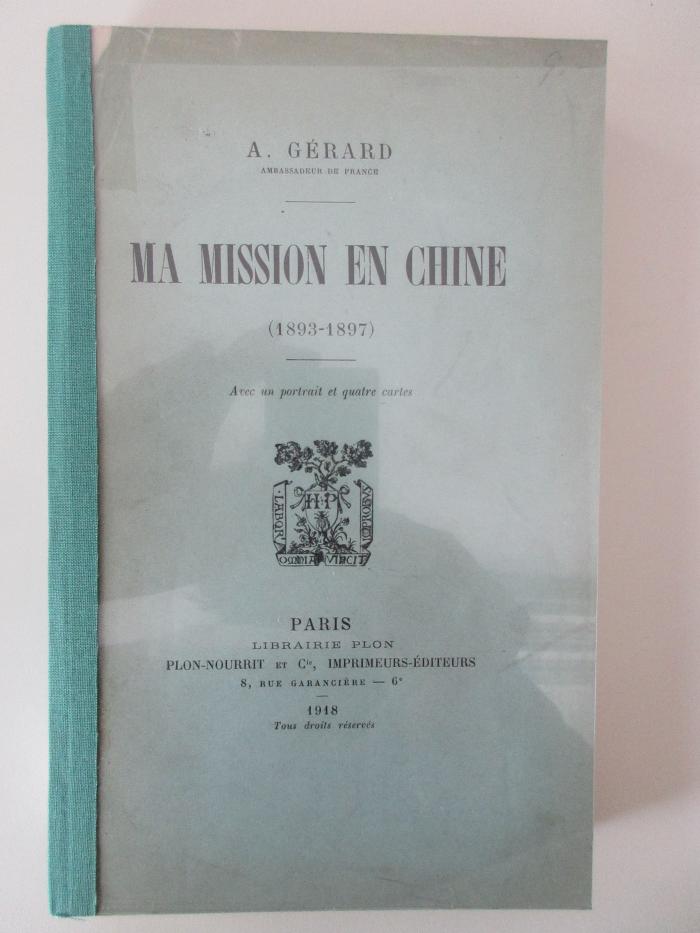 Cc 10 : Ma mission en Chine : (1893-1897) (1918)