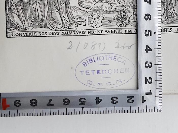 BN 2686.1896-1 bis 41 : Doctoris ecstatici D. Dionysii Cartusiani opera omnia (1896);- (Congregatio Sanctissimi Redemptoris;Congregatio Sanctissimi Redemptoris Auxilium Christian Teterchen), Stempel: Name, Berufsangabe/Titel/Branche, Ortsangabe; 'Bibliotheca Teterchen C. S S. R.'.  (Prototyp)