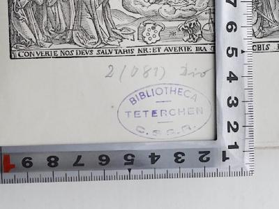 BN 2686.1896-1 bis 41 : Doctoris ecstatici D. Dionysii Cartusiani opera omnia (1896);- (Congregatio Sanctissimi Redemptoris;Congregatio Sanctissimi Redemptoris Auxilium Christian Teterchen), Stempel: Name, Berufsangabe/Titel/Branche, Ortsangabe; 'Bibliotheca Teterchen C. S S. R.'.  (Prototyp)