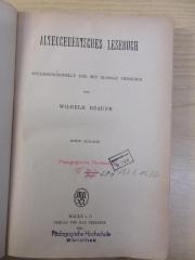Spr 7 a 32 bra 3 8.A. (ausgeso : Althochdeutsches Lesebuch. Zusammengestellt und mit einem Glossar versehen (1921)