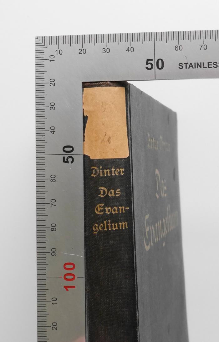 BC 2215 D587 : Das Evangelium unseres Herrn und Heilandes Jesus Christus (1923);-, Etikett: Signatur; '[...]'