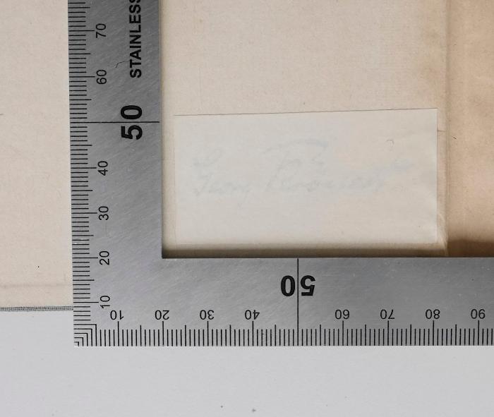 BE 2460 J55 : Die ausserbiblische Erlösererwartung (1927);- (Krönert, Georg), Von Hand: Name, Autogramm; 'Georg Krönert'. 