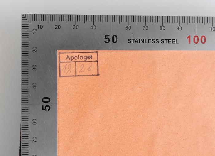 BC 6110 F529 : Heidenthum und Offenbarung (1878);-, Stempel: Nummer, Signatur; 'Apologet 18 28'