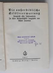 BE 2460 J55 : Die ausserbiblische Erlösererwartung (1927)