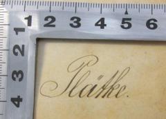 - (Plätke [?]), Von Hand: Name; 'Plätke'. 