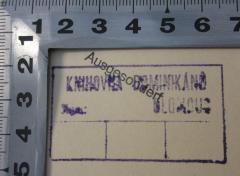 - (Knihovna Dominikánů Olomouc), Stempel: Name, Ortsangabe; 'Knihovna Dominikánů 
Olomouc'. 