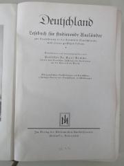 Ce 204 : Deutschland : Lesebuch für studierende Ausländer zur Einführung in die Kenntnis Deutschlands und seines geistigen Lebens ; mit Statistiken (1928)