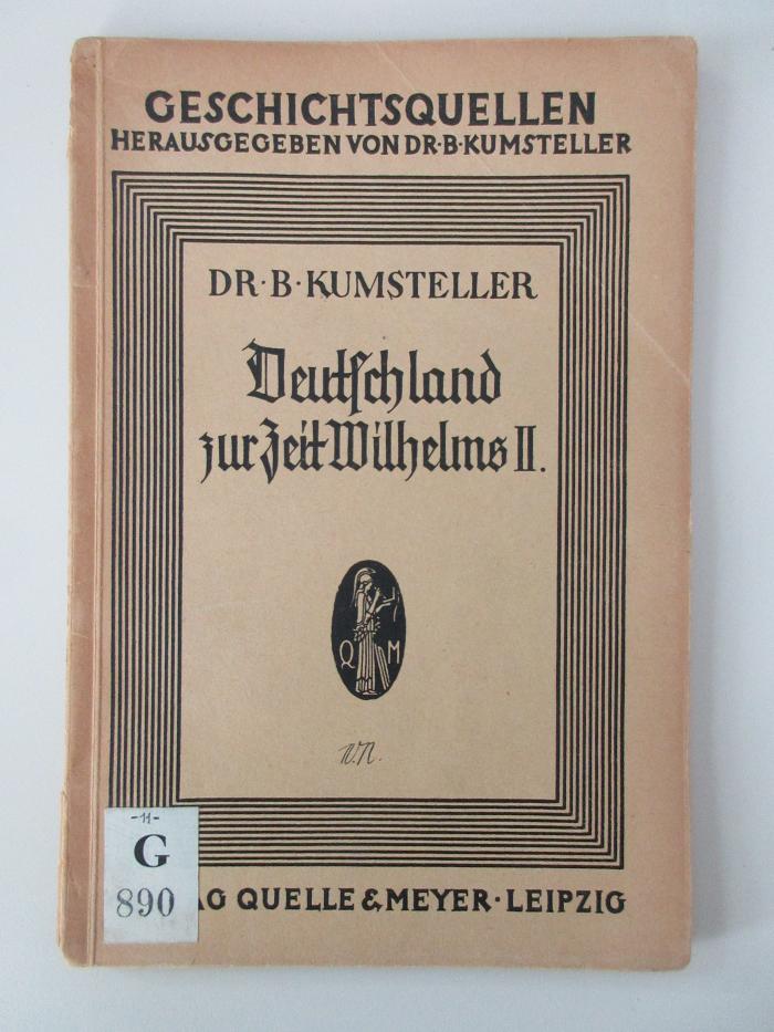 G 890-11 : Deutschland zur Zeit Wilhelms II. (1928)