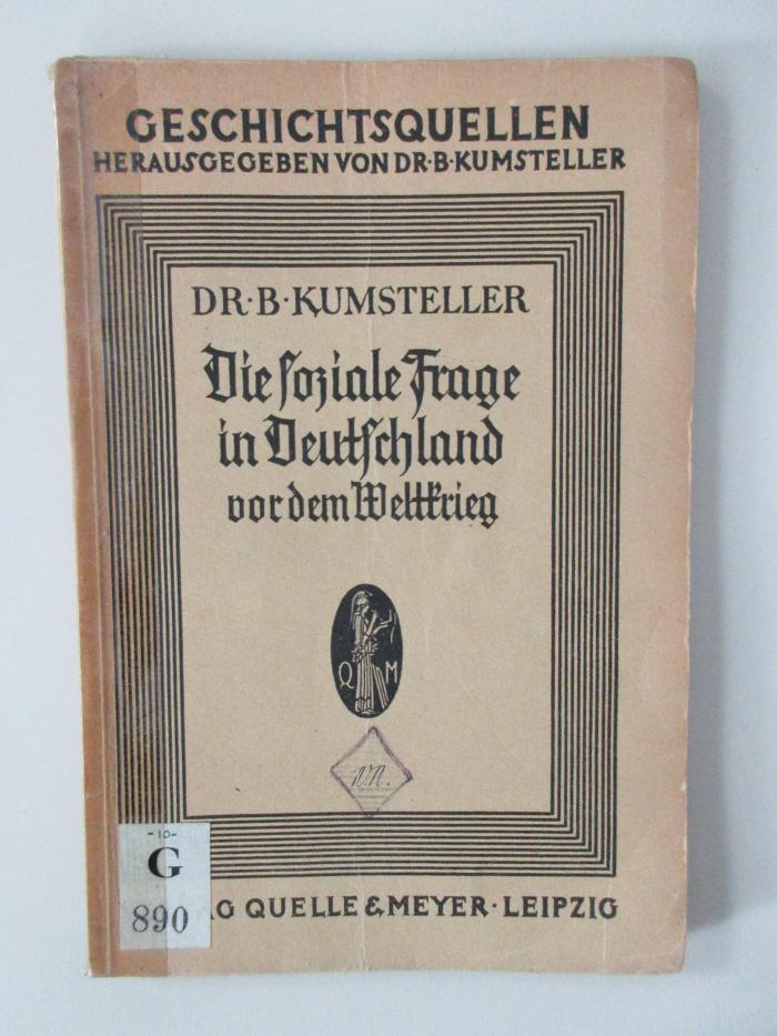G 890-10 : Die soziale Frage in Deutschland (1928)