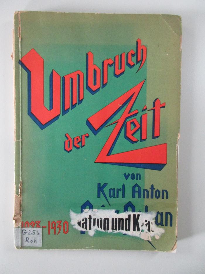 G 256 Roh : Umbruch der Zeit (1930)