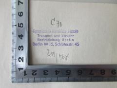 - (Gewerkschaft öffentliche Dienste Transport und Verkehr Bezirksleitung Berlin), Stempel: Name, Nummer; 'C 76
Gewerkschaft öffentliche Dienste Transport und Verkehr Bezirksleitung Berlin Berlin W 15, Schlüterstr. 45 
252/560'. 