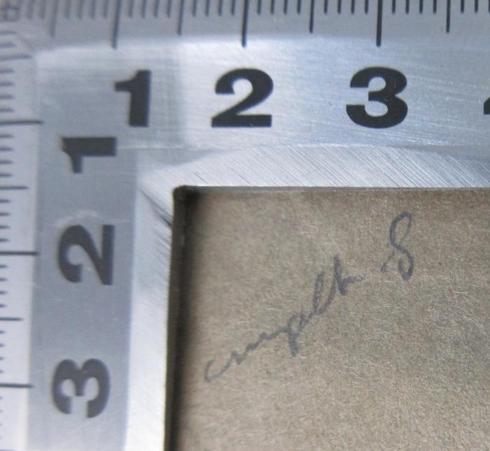 -, Von Hand: ; 'cmplh S [?]'