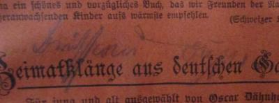  M. Tullii Ciceronis Cato maior de senectute, Laelius de amicitia, Paradoxa (o.J.);- (Feilchenfeld, Hans), Von Hand: Notiz; '[...]'. 