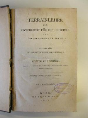 Kart-6 64 : Terrainlehre zum Unterricht für die Officiere der Österreichischen Armee : Im Jahr 1808 (1818)