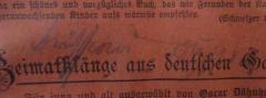 - (Feilchenfeld, Hans), Von Hand: Notiz; '[...]'. 