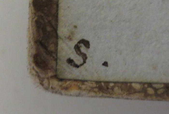  Caesarum XII. Vitae (1793);- (Saele[?], [?]), Von Hand: Initiale; 'S.'. 