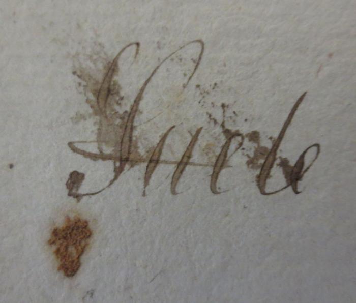  Caesarum XII. Vitae (1793);- (Saele[?], [?]), Von Hand: Autogramm, Name; 'Saele'. 