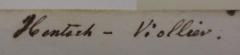 - (Hentsch-Viollier, [?]), Von Hand: Autogramm, Name; 'Hentsch-Viollier.'. 