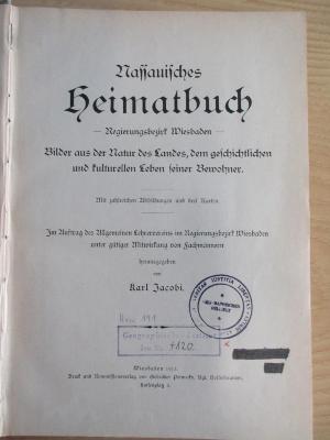 Hess 191 : Nassauisches Heimatbuch (1913)