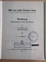 SchlH 105 : Hamburg. Federzeichnunhen, Studien und Skizzen. (1905)
