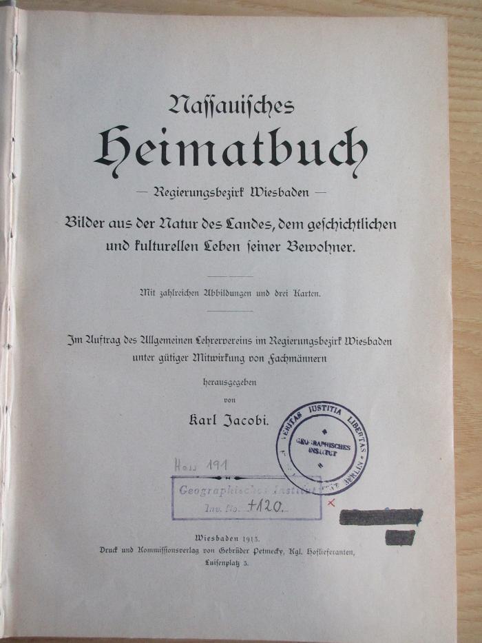 Hess 191 : Nassauisches Heimatbuch (1913)