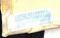 - (Georg Rosenberg (Buchhandlung/Antiquariat)), Etikett: Buchhändler; 'Georg Rosenberg / Buchhandlung & Antiquariat / Fürth i. B.'. 