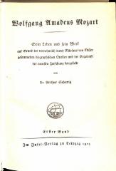 Mus 550 Mo 5/12 - 1 : Wolfgang Amadeus Mozart. Sein Leben und sein Werk. (1913)